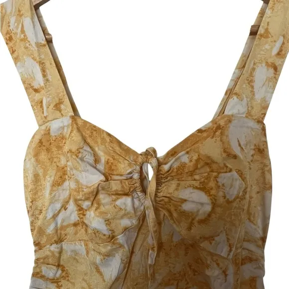 Louna Mini Dress – White &amp; Yellow – Size Small – Perfect for Spring &amp; Summer!