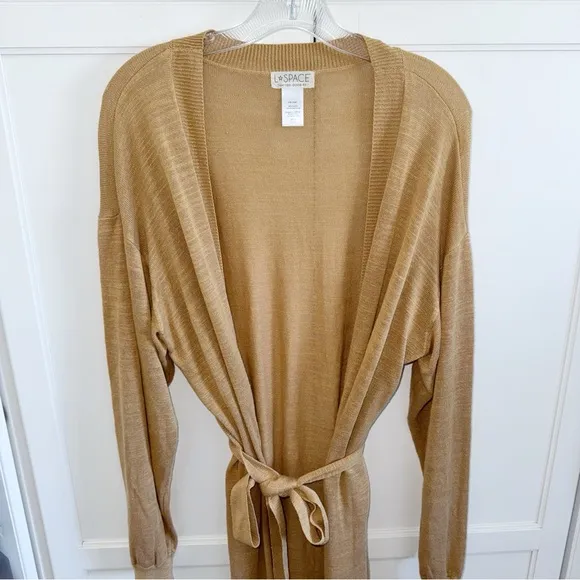 L*SPACE AZORES DUSTER LINEN BLEND SZ M/L LAGENLOOK POOL VACATION