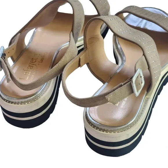 Luca Grossi Lafayette Rhinestone Slingback Sandals Size 9