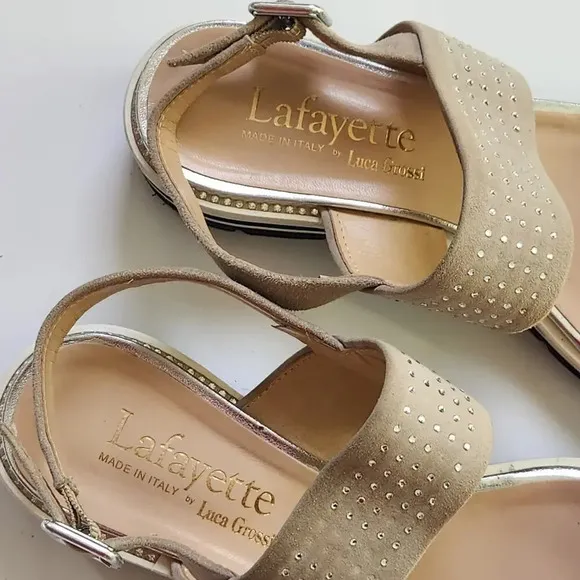 Luca Grossi Lafayette Rhinestone Slingback Sandals Size 9