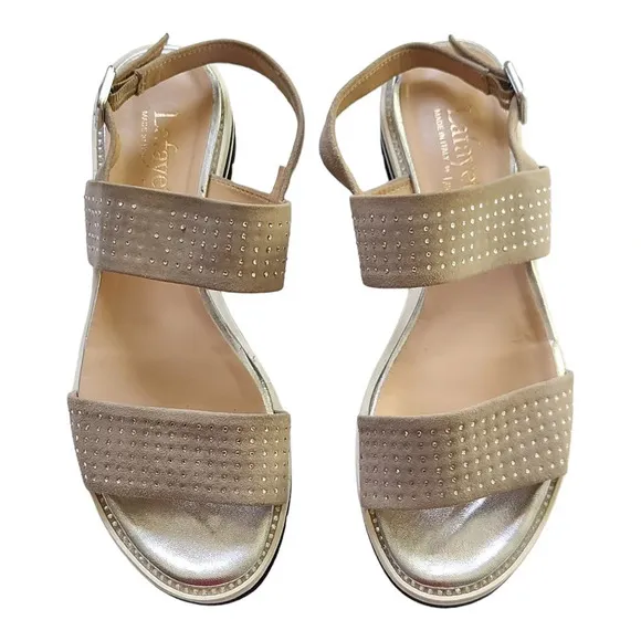 Luca Grossi Lafayette Rhinestone Slingback Sandals Size 9