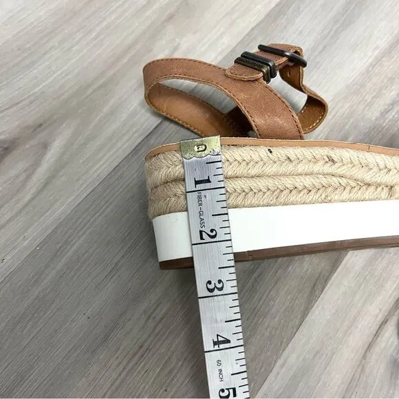 Lucky Brand Sandals Women’s 8 Juniffer Brown Leather Platform Wedge New