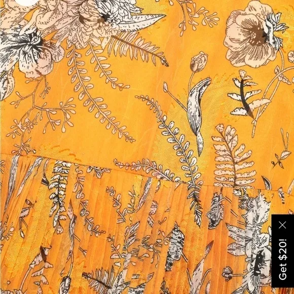 Lulus Beaming Babe Floral Jacquard Tiered Maxi Dress Women’s Golden Yellow