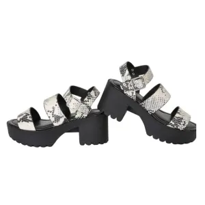 MADDEN GIRL CARTER PLATFORM REPTILELUG SANDALS Size 10