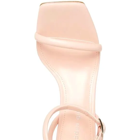 Madden Girl Monet Ankle-Strap Rhinstone Wedge Sandals - Blush - size 10m