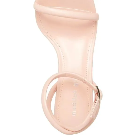 Madden Girl Monet Ankle-Strap Rhinstone Wedge Sandals - Blush - size 10m