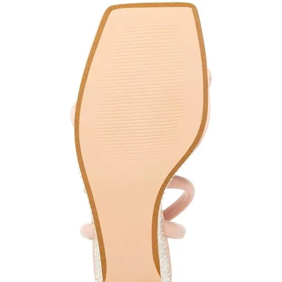 Madden Girl Monet Ankle-Strap Rhinstone Wedge Sandals - Blush - size 10m