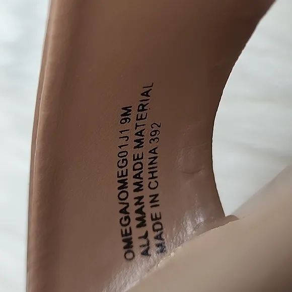 Madden Girl Omega Platform Ankle Strap Pump Dark Nude Patent Leather High Heels
