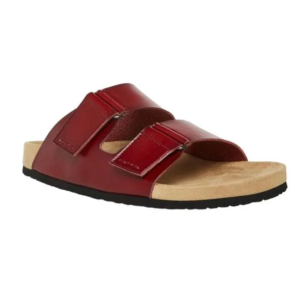 Madden Men's Tisson Double Strap Slide Sandals Cognac Size 8 1/2