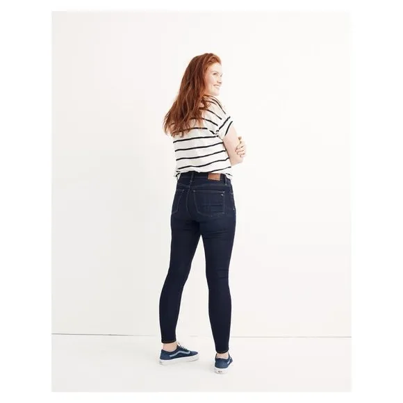 MADEWELL 9&quot; High-Rise Skinny Jeans Larkspur Wash TENCEL Denim sz 26 Women's