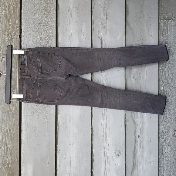 MADEWELL 9&quot; Mid-Rise Skinny Jeans Black Sea sz 25 Women's Casual Ripped Denim
