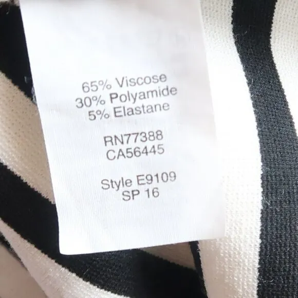 Madewell Black &amp; White Striped Afternoon Fit and Flare Sleeveless Mini Dress M