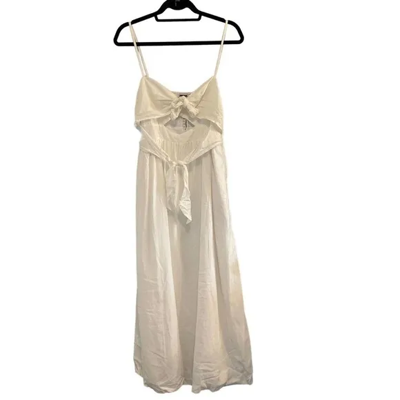 Madewell Double-Tie Cutout Sweetheart Midi Dress