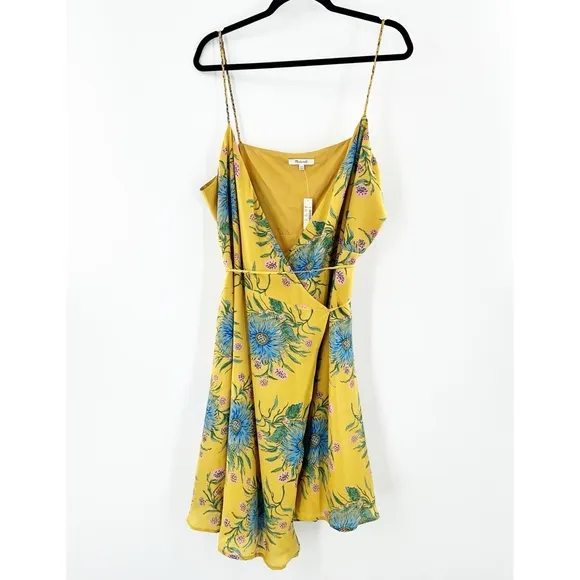 Madewell NWT Silk Wrap Dress in Painted Blooms size XXL