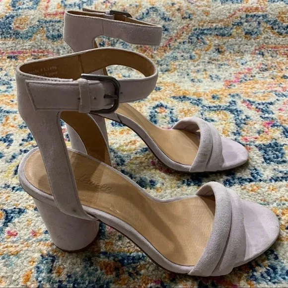 Madewell Rosalie suede cylinder heel sandals
