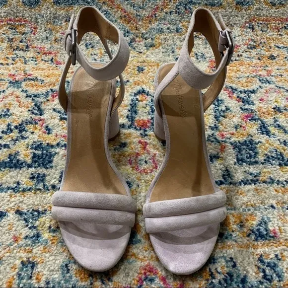 Madewell Rosalie suede cylinder heel sandals
