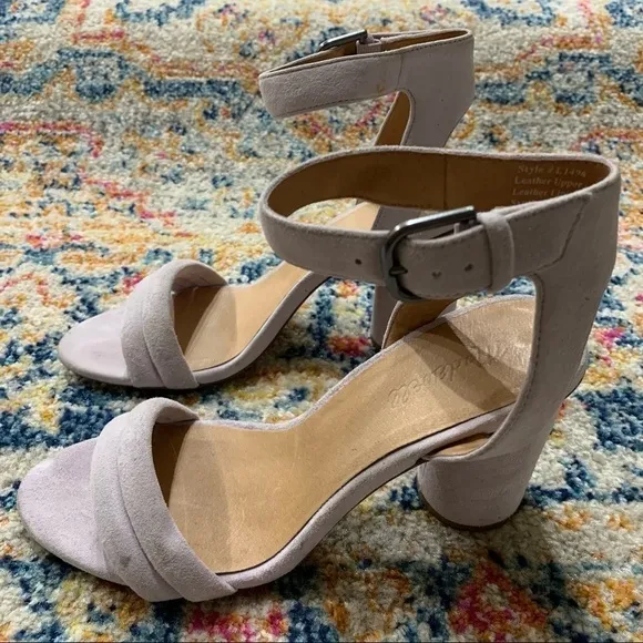 Madewell Rosalie suede cylinder heel sandals