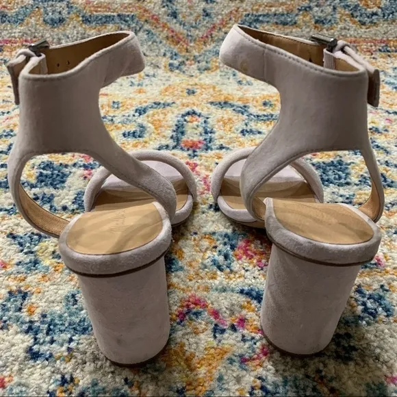 Madewell Rosalie suede cylinder heel sandals