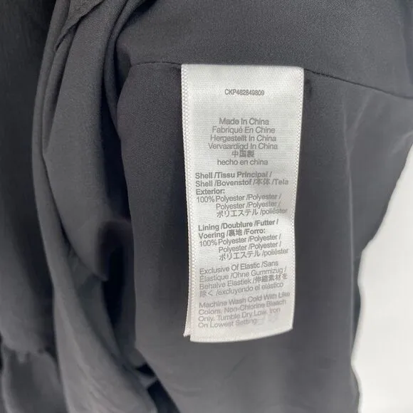 Madewell Ruched Keyhole Tiered Black Midi Dress Size‎ 10