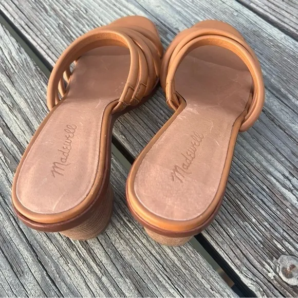 Madewell The Addie High Heels Leather Mule Slip On Sandals