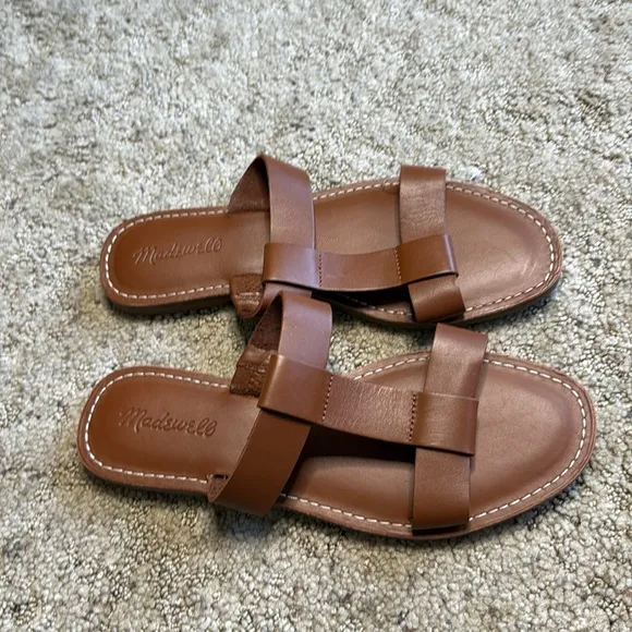 Madewell The Boardwalk T-Strap Slide Sandal