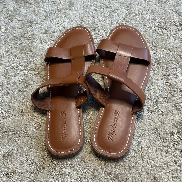 Madewell The Boardwalk T-Strap Slide Sandal