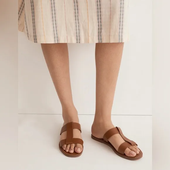 Madewell The Boardwalk T-Strap Slide Sandal