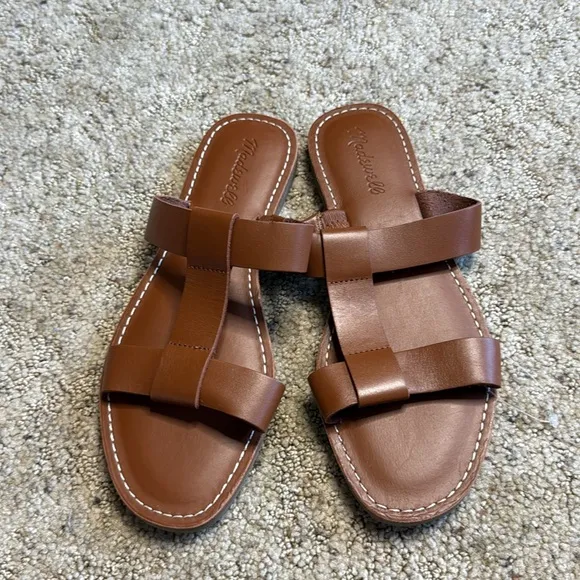 Madewell The Boardwalk T-Strap Slide Sandal