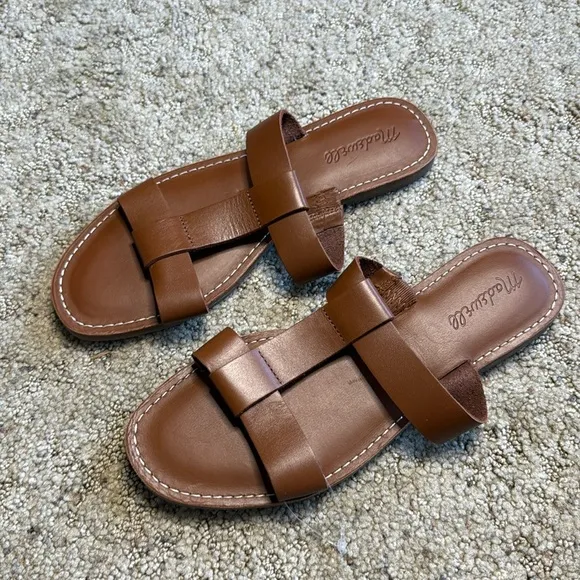 Madewell The Boardwalk T-Strap Slide Sandal