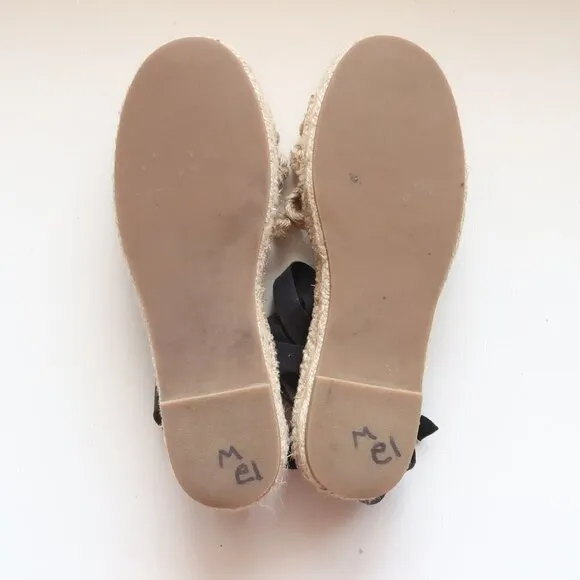 Madewell The Gwen Flat Platform Espadrille Ankle Tie Lace Up Jute Sandals 7.5