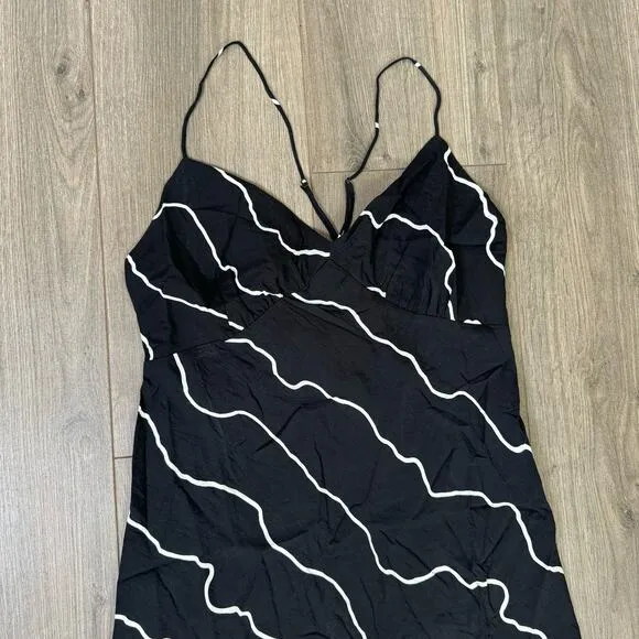 Madewell The Layton Midi Slip Abstract Sleeveless Dress US Women's 2 New