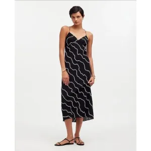 Madewell The Layton Midi Slip Abstract Sleeveless Dress US Women's 2 New