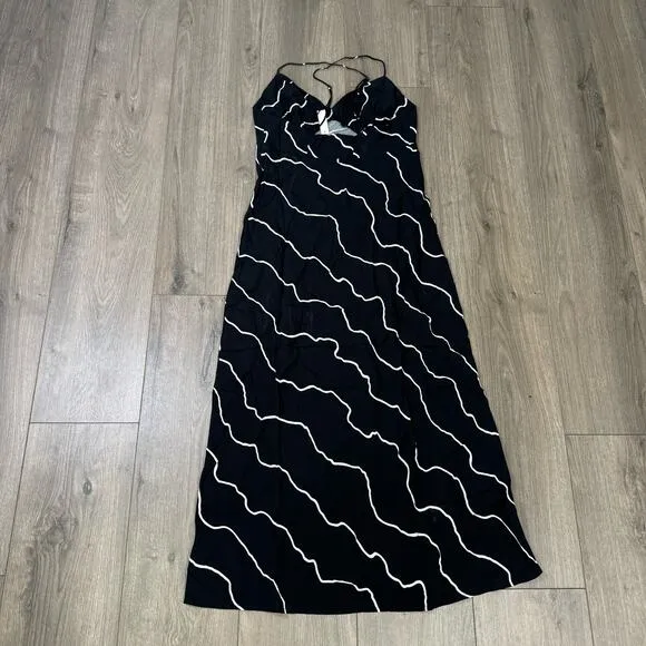 Madewell The Layton Midi Slip Abstract Sleeveless Dress US Women's 2 New