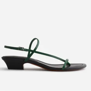 Madewell The Maycie Asymmetric T-Strap Sandal in Golf Green Size 7.5 NWOB