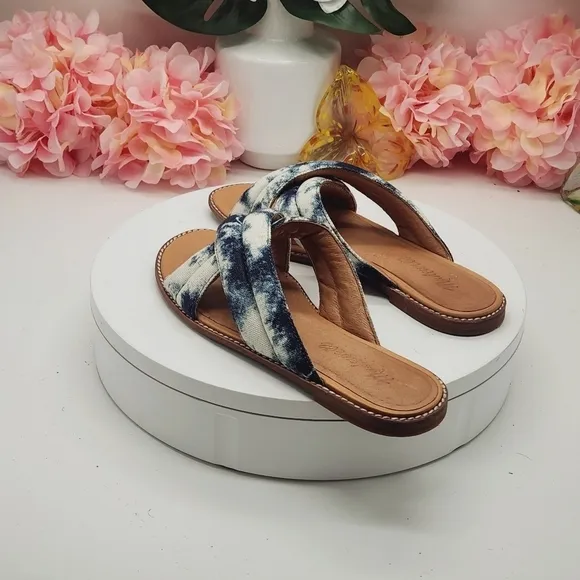 Madewell The Skyler Slide Sandal in Tie-Dye Sz 6.5
