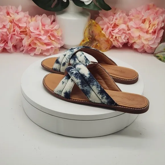 Madewell The Skyler Slide Sandal in Tie-Dye Sz 6.5