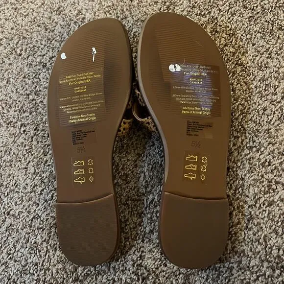 Madewell The Wave Slide Sandal in Spotted Calf Hair