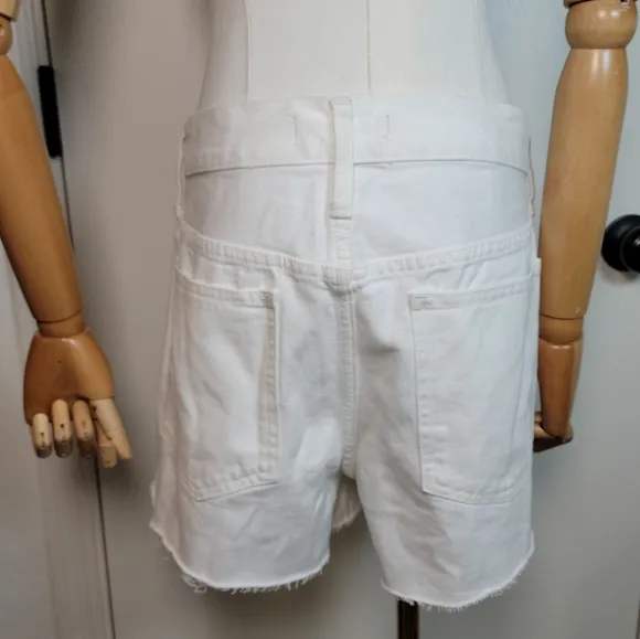 Madewell White Relaxed Denim Shorts Size 29
