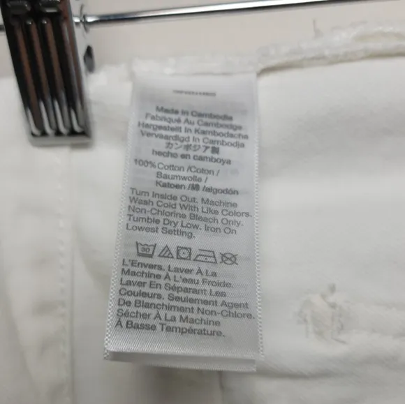 Madewell White Relaxed Denim Shorts Size 29