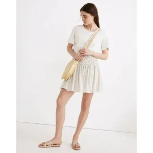 MADEWELL Woman's Smocked Pull-on Miniskirt In‎ Stripe Size XS