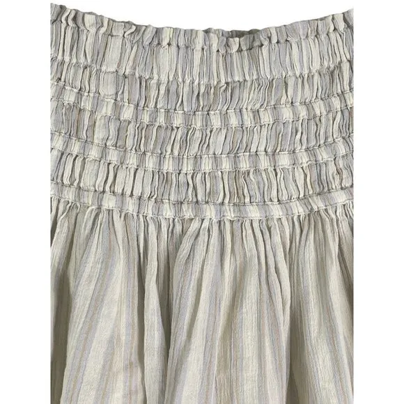 MADEWELL Woman's Smocked Pull-on Miniskirt In‎ Stripe Size XS