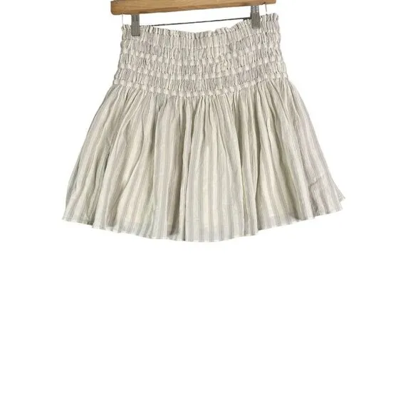 MADEWELL Woman's Smocked Pull-on Miniskirt In‎ Stripe Size XS