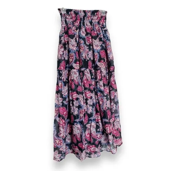 Magali Pascal Patricia Maxi A-line Skirt in Pristine Paisley Tiered Women’s Sz S