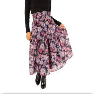 Magali Pascal Patricia Maxi A-line Skirt in Pristine Paisley Tiered Women’s Sz S