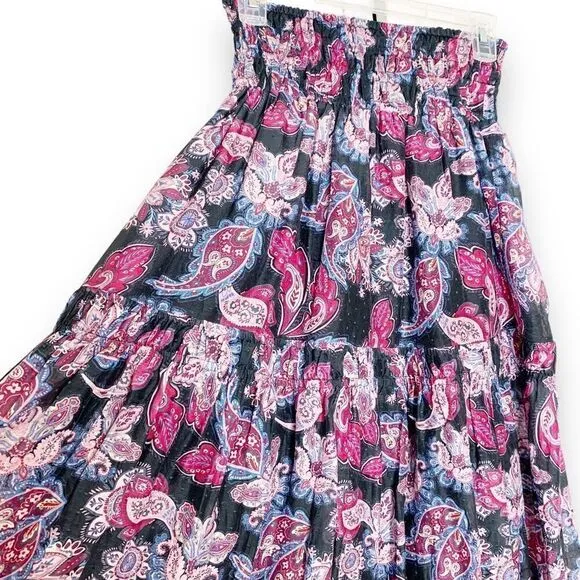 Magali Pascal Patricia Maxi A-line Skirt in Pristine Paisley Tiered Women’s Sz S