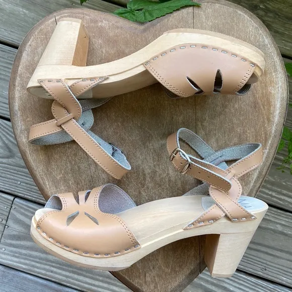 Maguba Rio Nude Clog Sandals Made in Sweden Women's Size 10 - 10.5