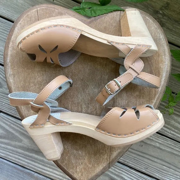 Maguba Rio Nude Clog Sandals Made in Sweden Women's Size 10 - 10.5