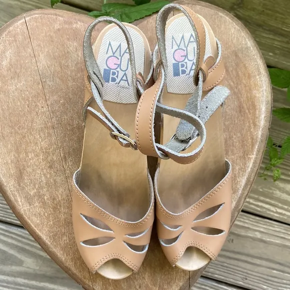 Maguba Rio Nude Clog Sandals Made in Sweden Women's Size 10 - 10.5