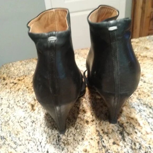 Maison Martin Margiela Black Open Toe Cutout Bootie Heels Sandals Size 5 US