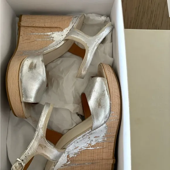 Maison Martin Margiela hand painted wedge sandals size 6